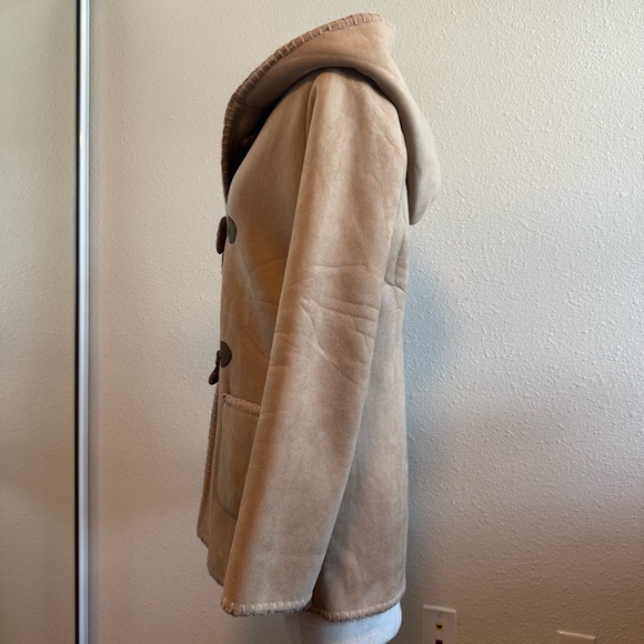 Alba Rosa Tan Sherpa Blanket Duffle Coat - Picture 8 of 16